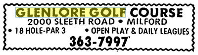 Glenlore Golf Course (Glenlore Golf Club) - April 1985 Ad